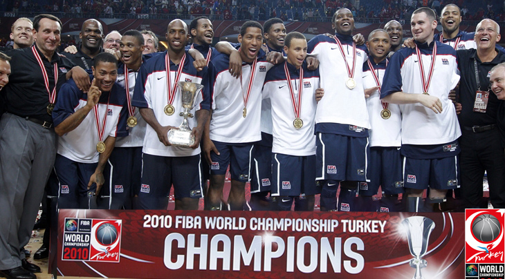 2010 World FIBA Basketball Championship Winners USA Runnser Up